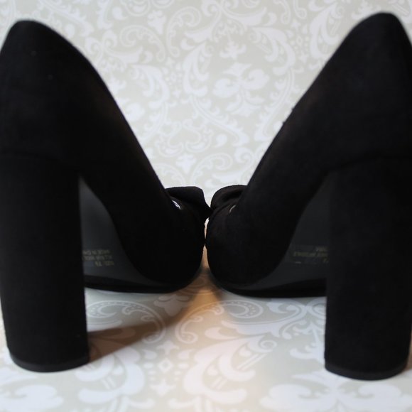 Qupid Black Ruffle Heels Size 7.5 - Picture 4 of 6